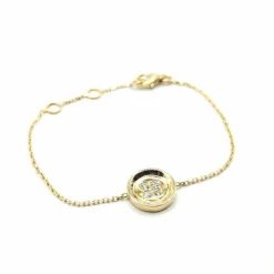 Bracelet or jaune diamants signé Ely Bela