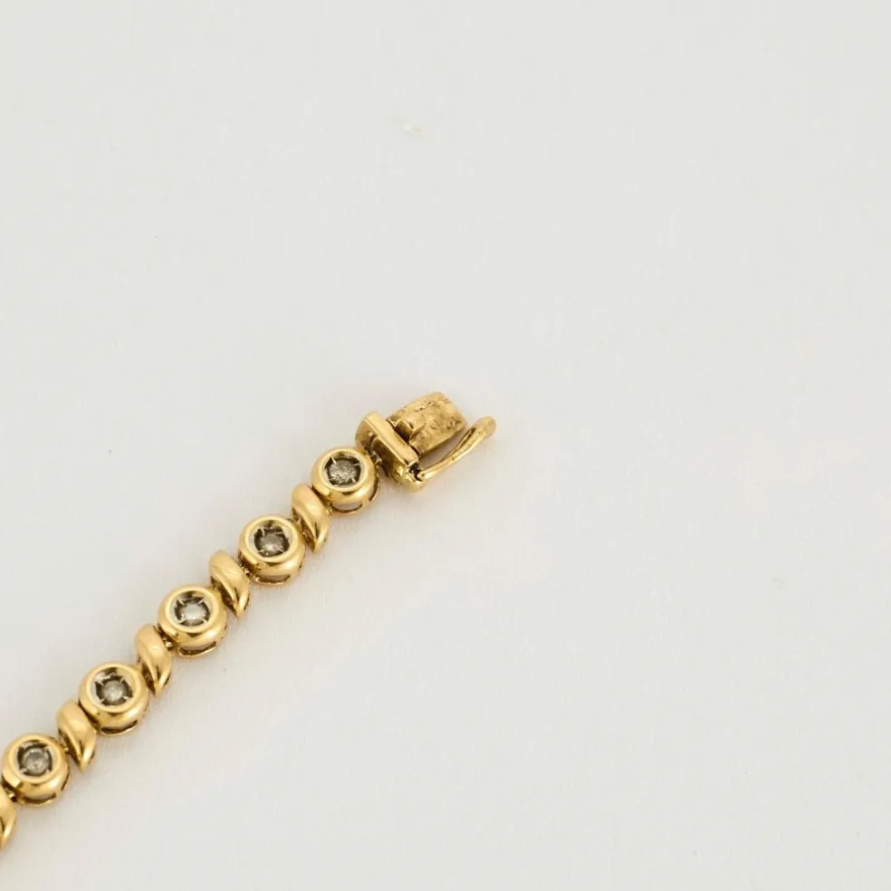 Bracelet or jaune diamants