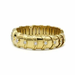 Bracelet or jaune, diamants
