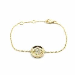 Bracelet or jaune diamants signé Ely Bela