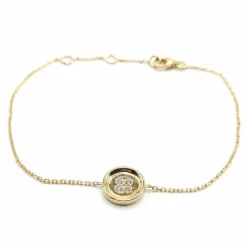 Bracelet or jaune diamants signé Ely Bela