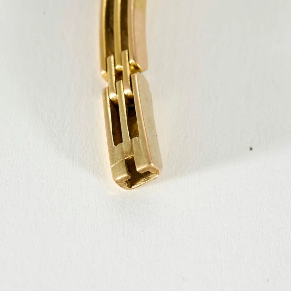 Bracelet or jaune, diamants et rubis