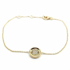 Bracelet or jaune diamants signé Ely Bela