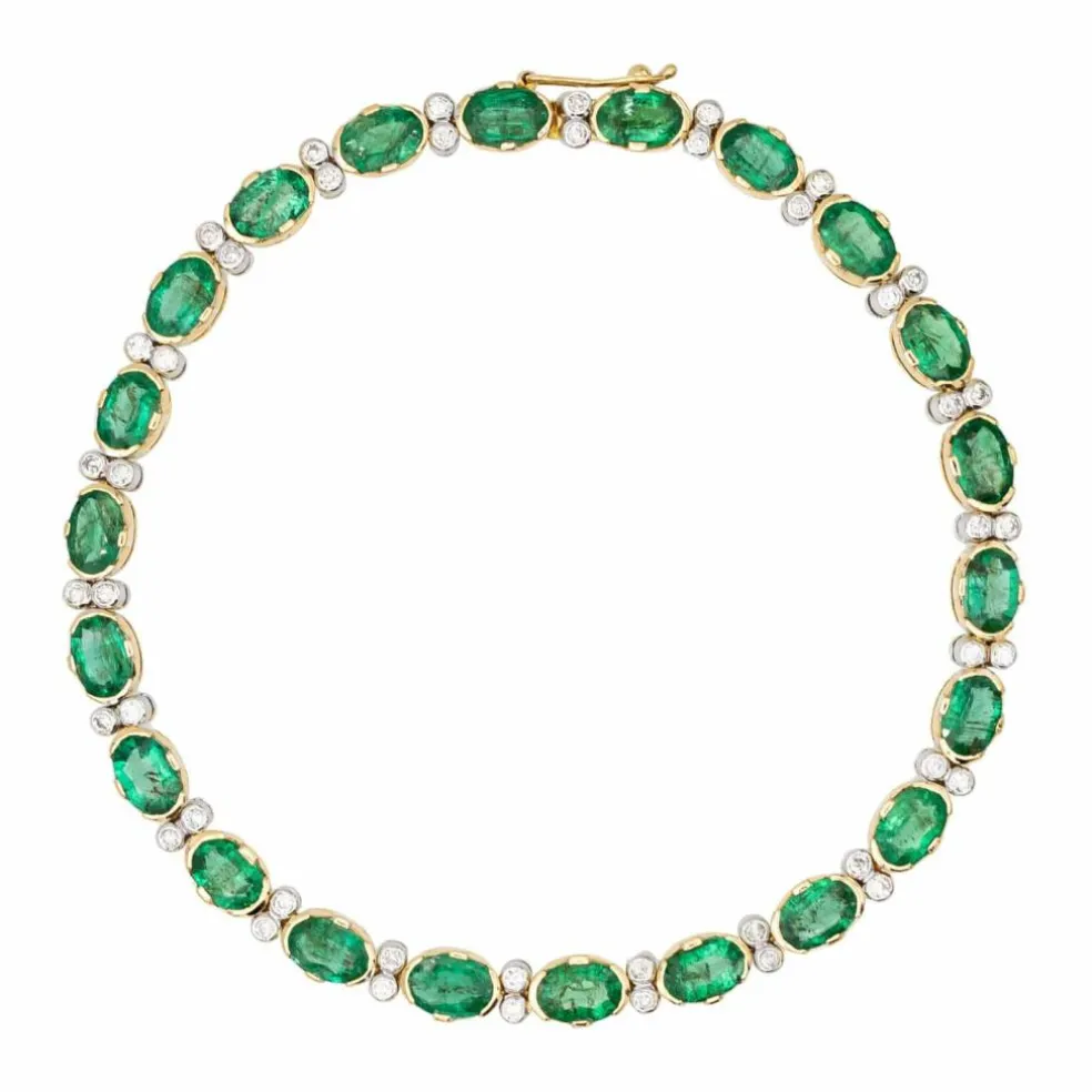 Bracelet Or jaune Emeraude