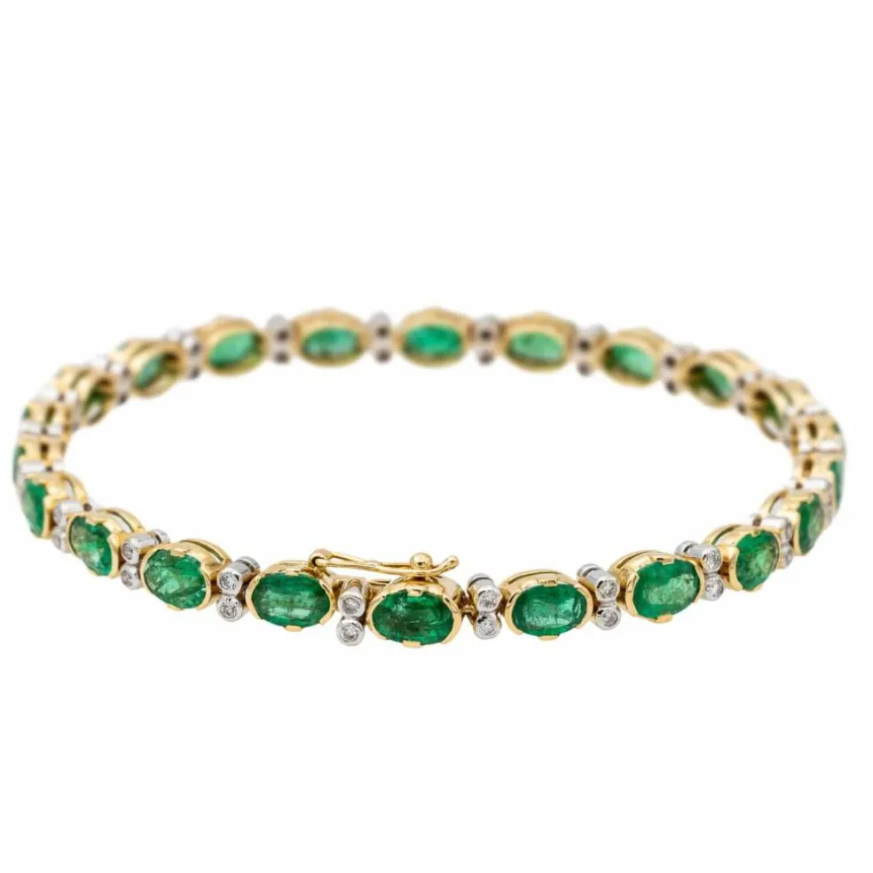 Bracelet Or jaune Emeraude