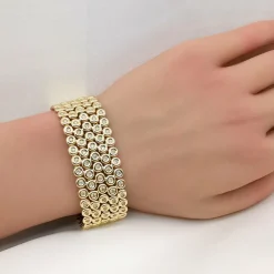Bracelet or jaune et diamants