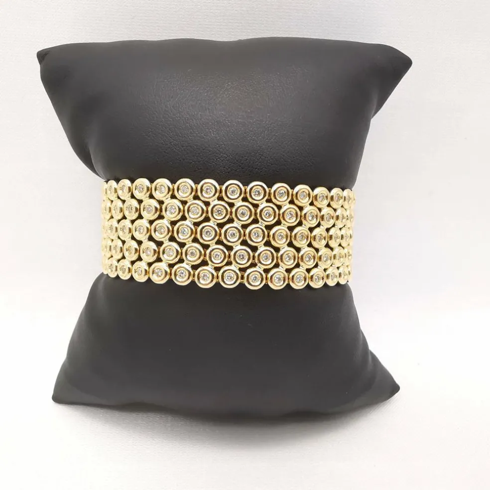Bracelet or jaune et diamants