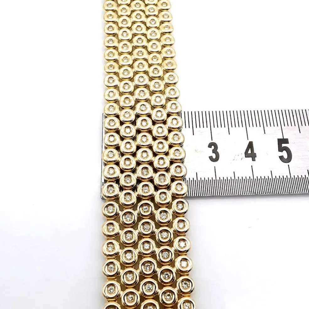 Bracelet or jaune et diamants