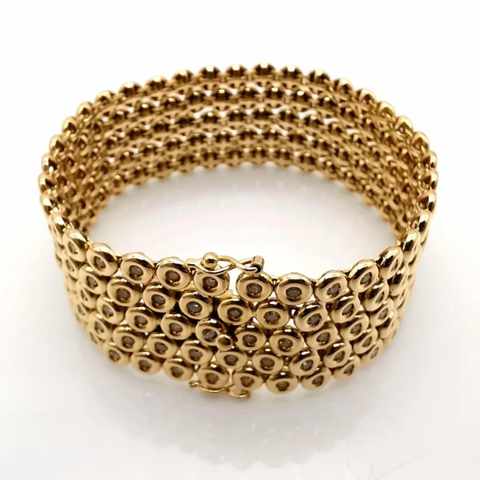 Bracelet or jaune et diamants