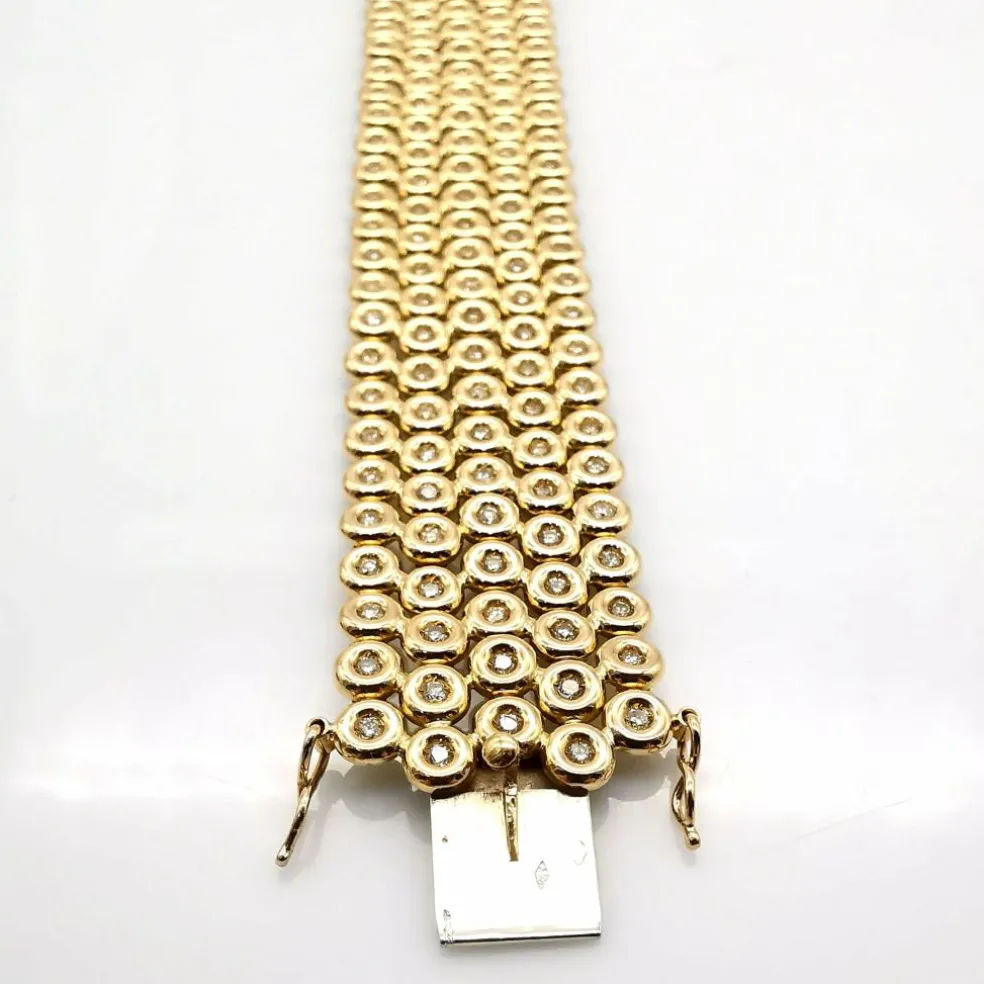 Bracelet or jaune et diamants