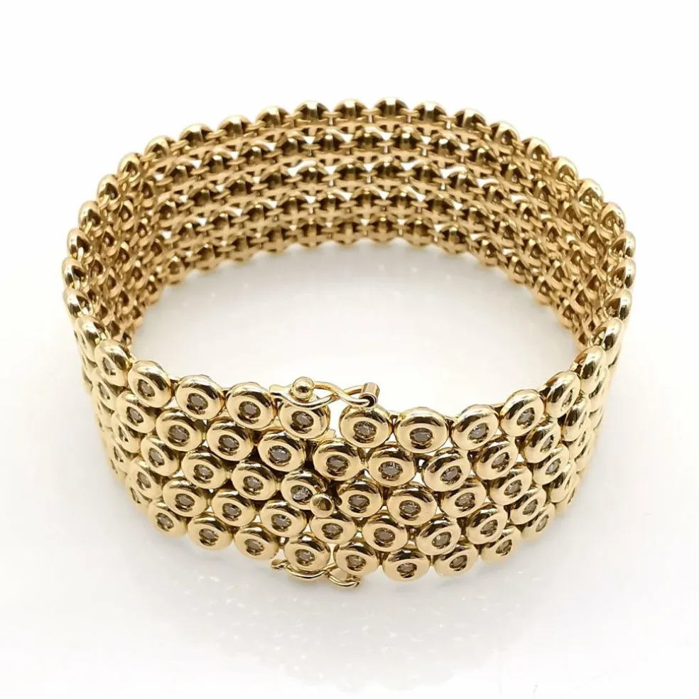 Bracelet or jaune et diamants
