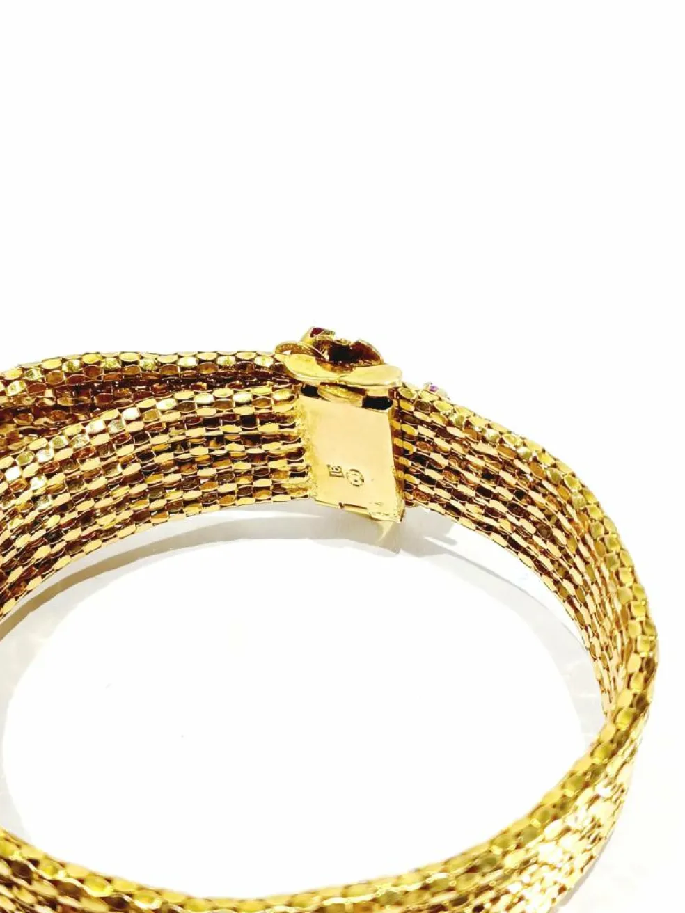 Bracelet or jaune et rubis