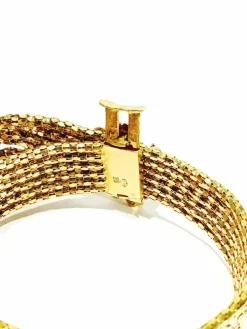 Bracelet or jaune et rubis