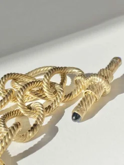 Bracelet or jaune et saphirs