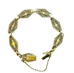 Bracelet or jaune filigrane