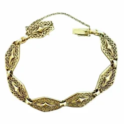 Bracelet or jaune filigrane