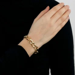 Bracelet Or Jaune Gourmette Souple