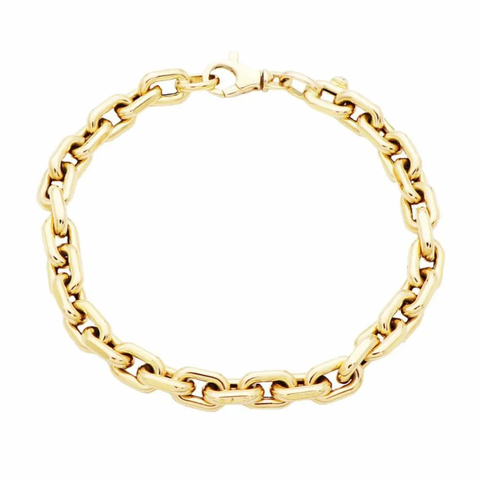 Bracelet or jaune grosse maille