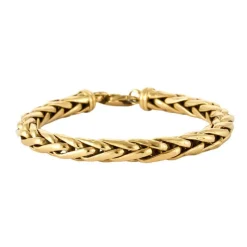 Bracelet or jaune maille palmier
