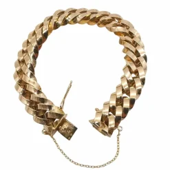 Bracelet or jaune maille forçat