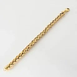 Bracelet or jaune maille palmier