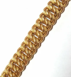 Bracelet or jaune maille américaine