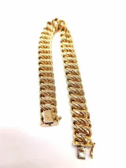 Bracelet or jaune maille américaine