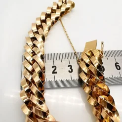 Bracelet or jaune maille forçat
