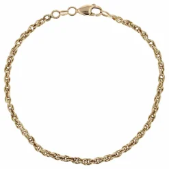 Bracelet or jaune maillons torsadés