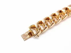 Bracelet or jaune maillons carrés