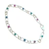 Bracelet or jaune émeraudes rubis saphirs