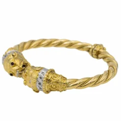 Bracelet Or jaune, Or blanc Diamant, Rubis