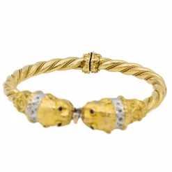 Bracelet Or jaune, Or blanc Diamant, Rubis