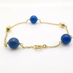 Bracelet or jaune perles