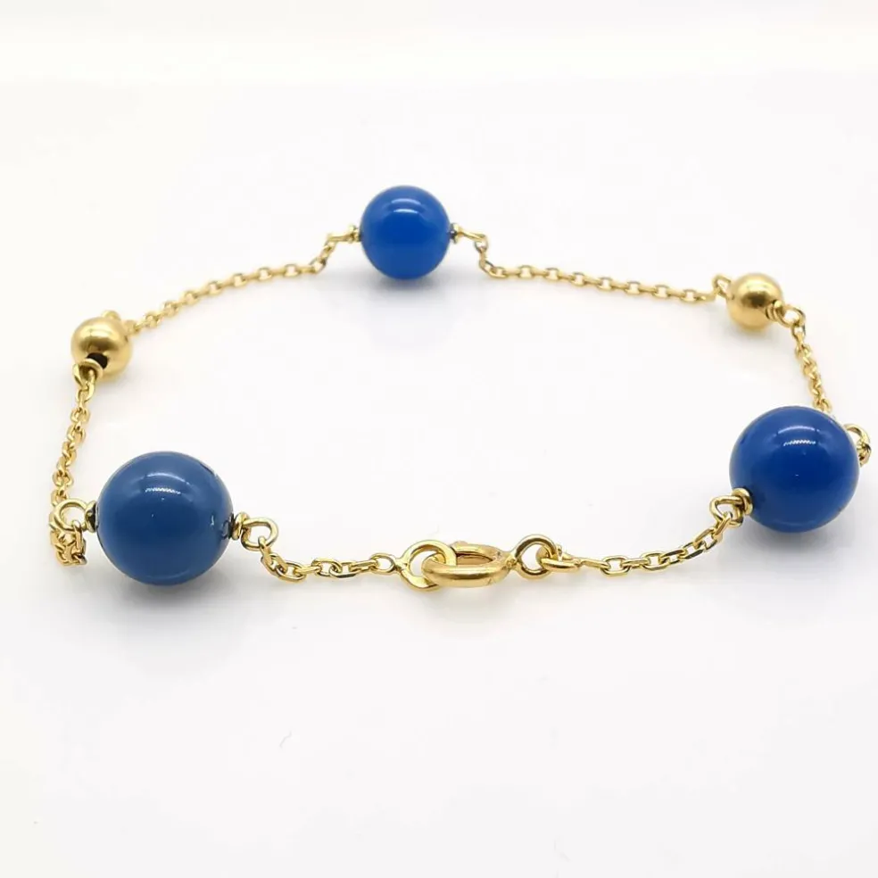 Bracelet or jaune perles