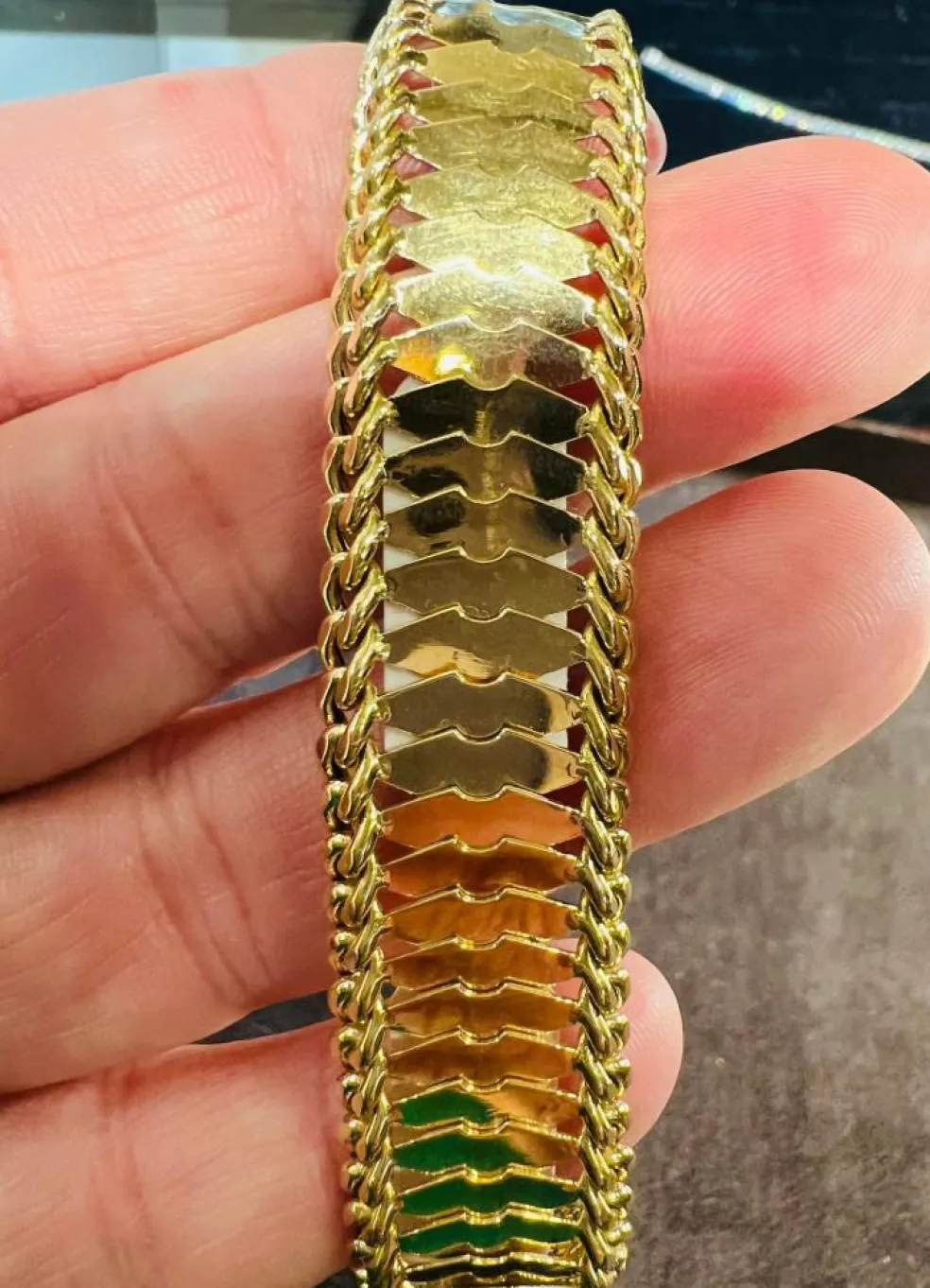 Bracelet or jaune époque 1950