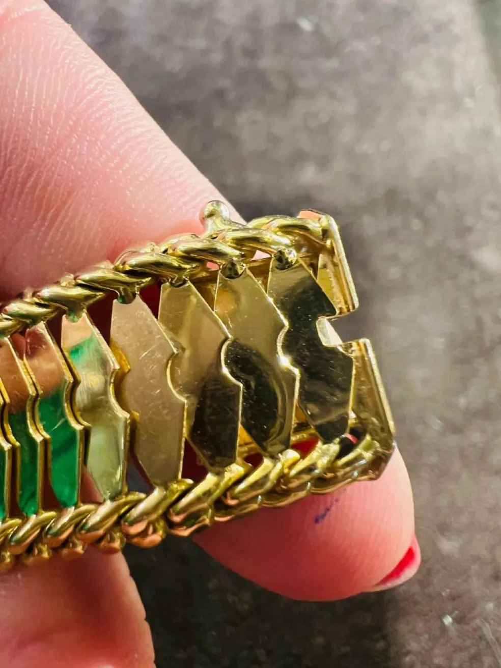 Bracelet or jaune époque 1950