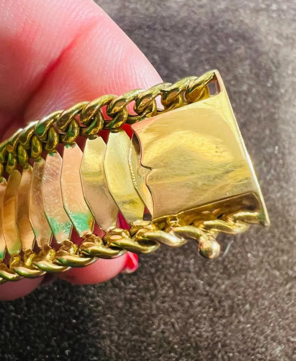 Bracelet or jaune époque 1950