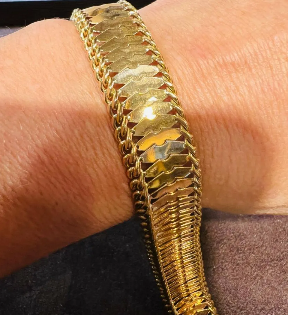 Bracelet or jaune époque 1950