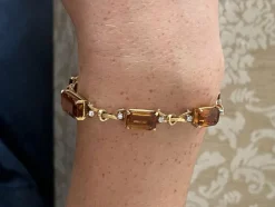 Bracelet Or Jaune Quartz