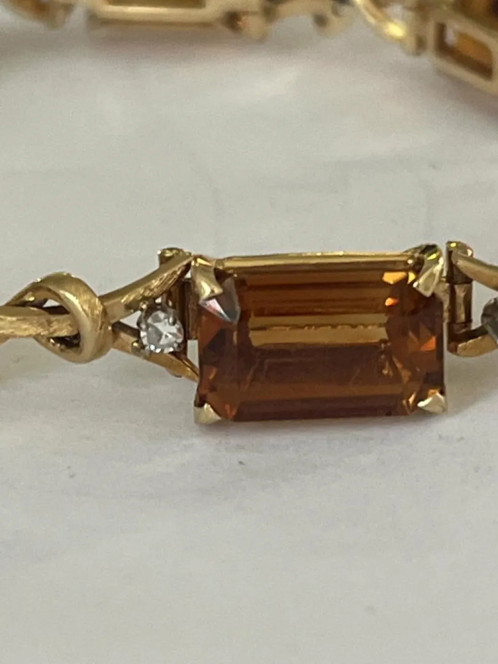 Bracelet Or Jaune Quartz