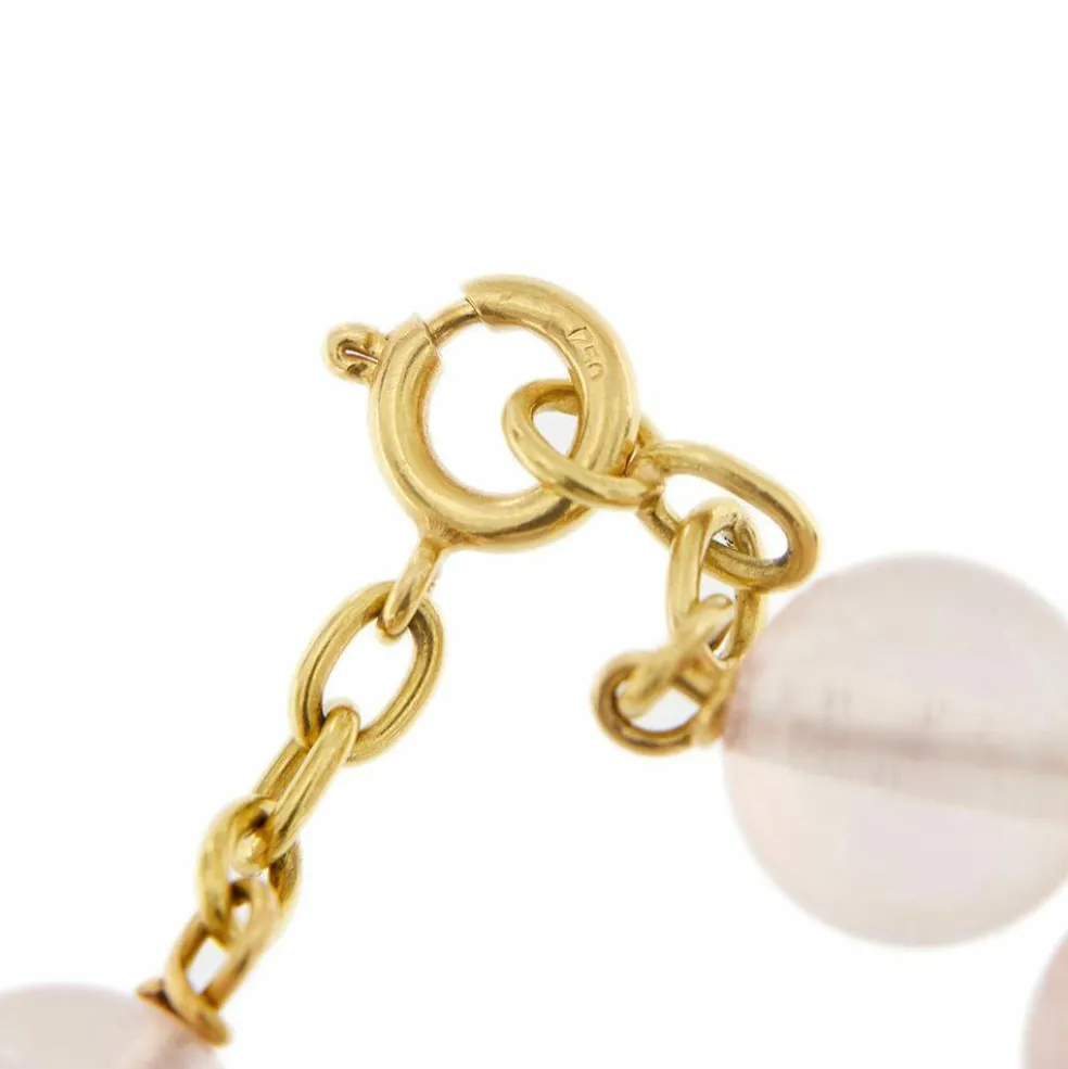 Bracelet Or jaune Quartz rose