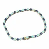 Bracelet or jaune, saphirs et opales