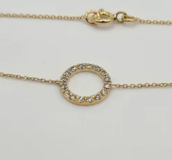 Bracelet or jaune serti de diamants naturels