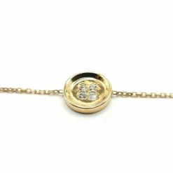 Bracelet or jaune serti de diamants signé Ely Bela
