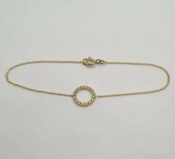 Bracelet or jaune serti de diamants naturels