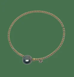Bracelet or, perle de Tahiti, diamant