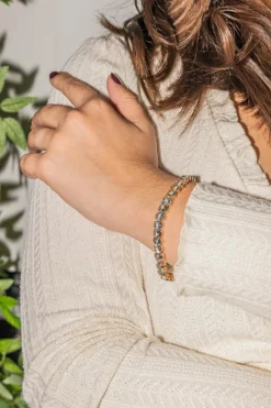 Bracelet Or rose Aigue Marine