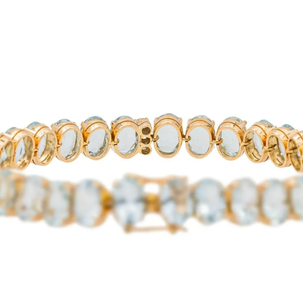 Bracelet Or rose Aigue Marine
