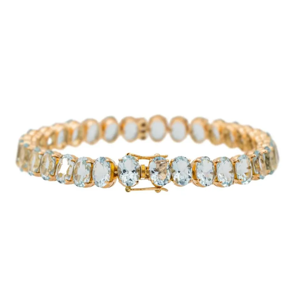 Bracelet Or rose Aigue Marine